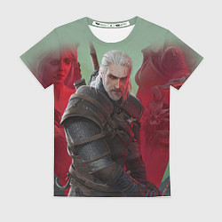 Женская футболка ВЕДЬМАК THE WITCHER ГЕРАЛЬТ С МЕЧОМ