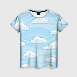 Женская футболка Зимние облака