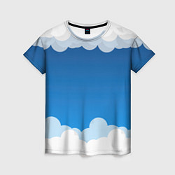 Женская футболка Полёт в облаках