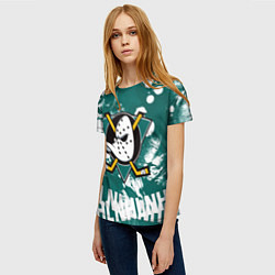 Футболка женская Анахайм Дакс Anaheim Ducks, цвет: 3D-принт — фото 2