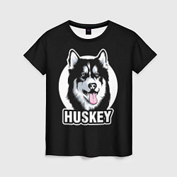 Женская футболка Собака Хаски Husky