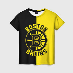 Футболка женская Boston Bruins, Бостон Брюинз, цвет: 3D-принт