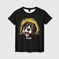 Женская футболка Бигль Beagle