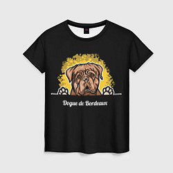 Женская футболка Бордоский Дог Dogue de bordeaux