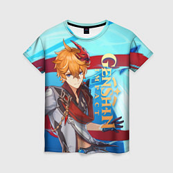 Футболка женская Геншин импакт: Тарталья, цвет: 3D-принт