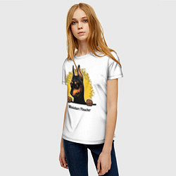 Футболка женская Мини-Пинчер, цвет: 3D-принт — фото 2