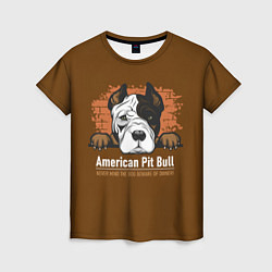Женская футболка Американский Питбультерьер Pit Bull Terrier