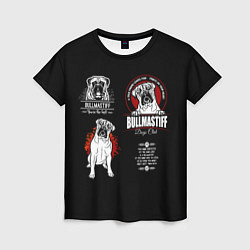 Женская футболка Собака Бульмастиф