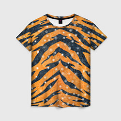Женская футболка Новогодняя шкура тигра