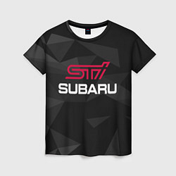 Женская футболка SUBARU STI, СУБАРУ