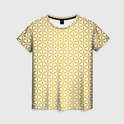 Женская футболка Цветок Жизни золото