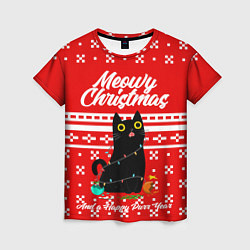 Женская футболка MEOW CHRISTMAS