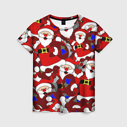 Женская футболка Толпа Дедов Морозов