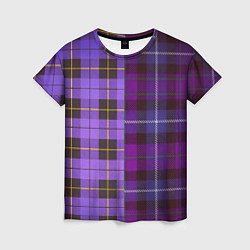 Женская футболка Purple Checkered