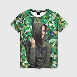 Женская футболка Olga Buzova - camouflage