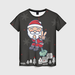 Женская футболка Плохой Санта 2022 Bad Santa