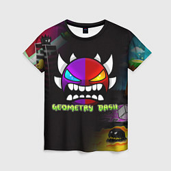 Женская футболка Geometry Dash: Demon Art