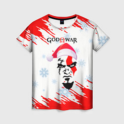 Женская футболка Новогодний God of War
