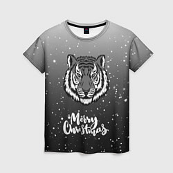 Женская футболка Merry Christmas Год Тигра 2022