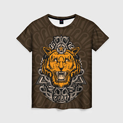 Женская футболка Тигр в треугольнике