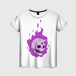Женская футболка Череп Scary Demon парный