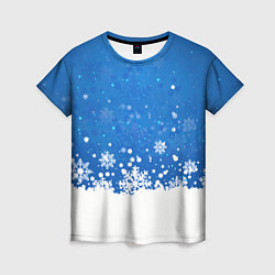 Женская футболка Снежинки - С Новым Годом