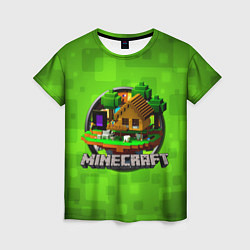 Футболка женская Minecraft Logo Green, цвет: 3D-принт