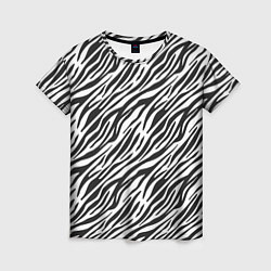 Женская футболка Чёрно-Белые полоски Зебры