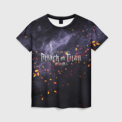 Женская футболка Attack on Titan Туман войны