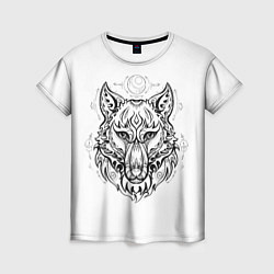 Женская футболка Волчий портрет