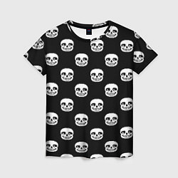 Женская футболка UNDERTALE SANS SKULL FACE PATTERN УЗОР