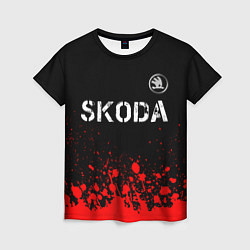 Женская футболка ШКОДА Skoda - Краски
