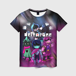 Футболка женская DELTARUNE ГЕРОИ В БОЙ!, цвет: 3D-принт