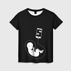 Женская футболка Малыш на связи