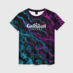 Женская футболка Молнии в Стихию Genshin Impact
