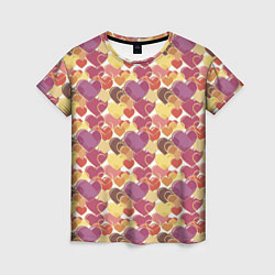 Женская футболка Красивые Сердечки LOVE