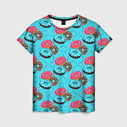 Женская футболка Яркие пончики