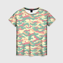 Женская футболка Камуфляж в пастельных цветах