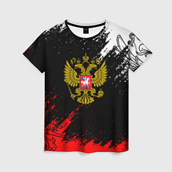 Женская футболка Russia Патриот Герб