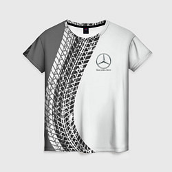Футболка женская Mercedes-Benz дрифт, цвет: 3D-принт