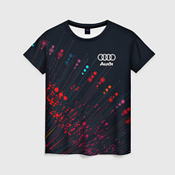 Женская футболка Audi капли красок