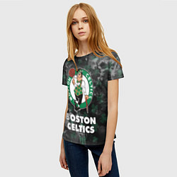 Футболка женская Бостон Селтикс, Boston Celtics, НБА, цвет: 3D-принт — фото 2