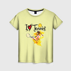 Женская футболка Я Люблю Tennis