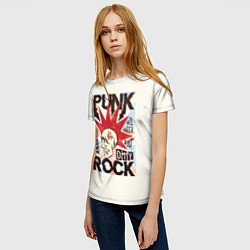 Футболка женская Punk Rock Панк, цвет: 3D-принт — фото 2