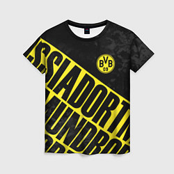 Футболка женская Боруссия Дортмунд, Borussia Dortmund, цвет: 3D-принт
