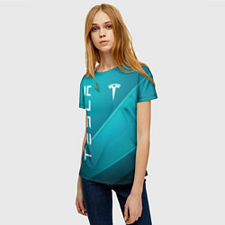 Футболка женская Tesla - Sport, цвет: 3D-принт — фото 2