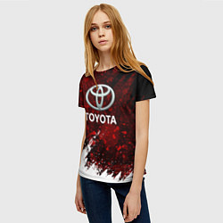Футболка женская Toyota Вектор, цвет: 3D-принт — фото 2