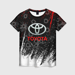 Футболка женская Toyota следы от пуль, цвет: 3D-принт