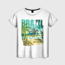 Женская футболка Тропический Рай Бразилии