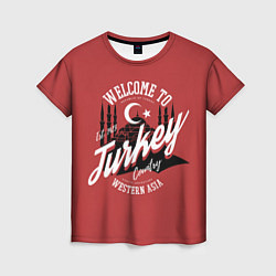 Футболка женская Турция - Turkey, цвет: 3D-принт